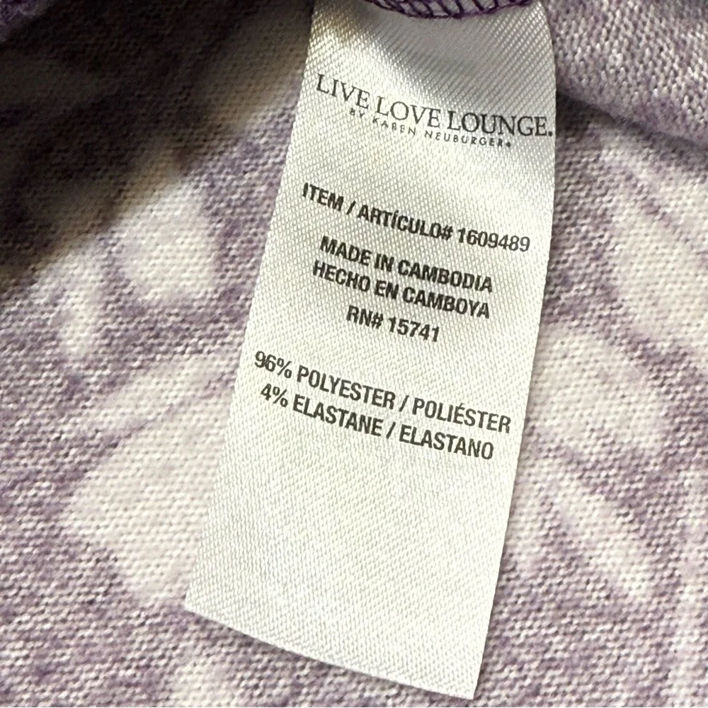 Live Love Lounge Karen Neuburger Top Womens XL Purple Tank Scoop Neck Sleeveless